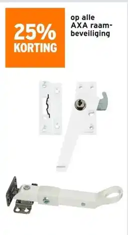 GAMMA 25% KORTING op alle AXA raam- beveiliging aanbieding