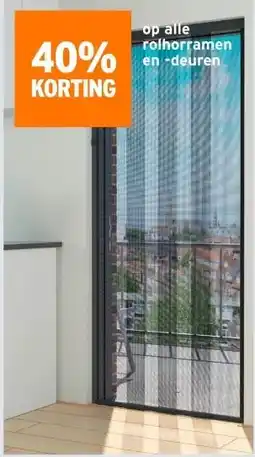 GAMMA 40% KORTING op alle rolhorramen en -deuren aanbieding