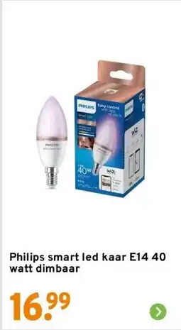 GAMMA Philips smart led kaar E14 40 watt dimbaar aanbieding