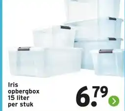 GAMMA Iris opbergbox 15 liter per stuk aanbieding