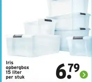 GAMMA Iris opbergbox 15 liter per stuk aanbieding