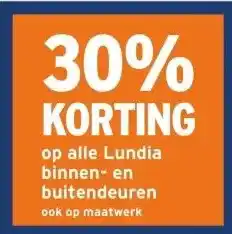 GAMMA 30% KORTING op alle Lundia binnen- en buitendeuren aanbieding