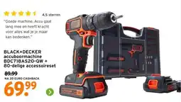 GAMMA BLACK+DECKER accuboormachine BDC718AS20-QW + 80-delige accessoireset aanbieding