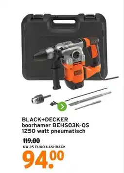 GAMMA BLACK+DECKER boorhamer BEHS03K-QS 1250 watt pneumatisch aanbieding