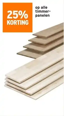 GAMMA 25% korting op alle timmerpanelen aanbieding