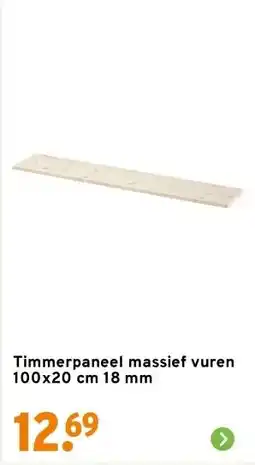 GAMMA Timmerpaneel massief vuren 100x20 cm 18 mm aanbieding