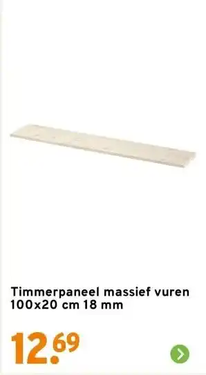 GAMMA Timmerpaneel massief vuren 100x20 cm 18 mm aanbieding