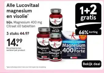 Etos Alle Lucovitaal magnesium en visolie aanbieding