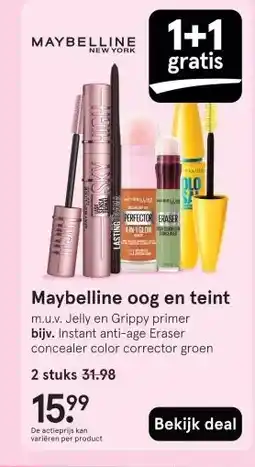 Etos Maybelline oog en teint aanbieding