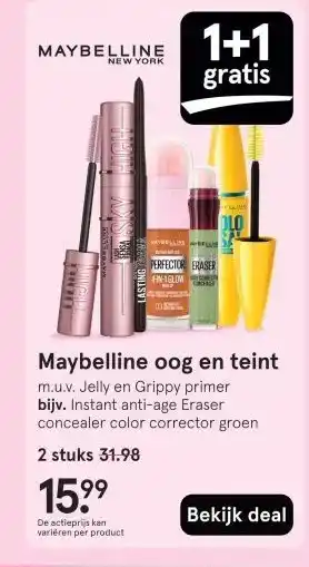 Etos Maybelline oog en teint aanbieding