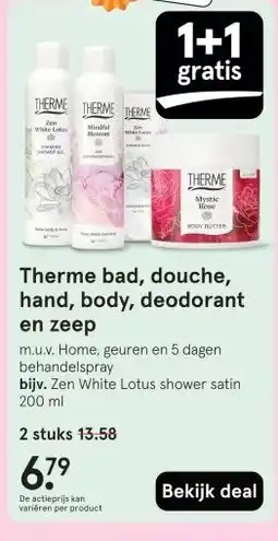 Etos Therme bad, douche, hand, body, deodorant en zeep aanbieding