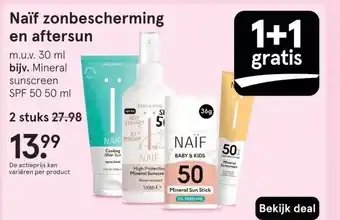 Etos Naïf zonbescherming en aftersun aanbieding