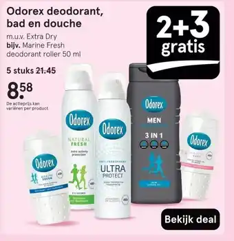 Etos Odorex deodorant, bad en douche aanbieding