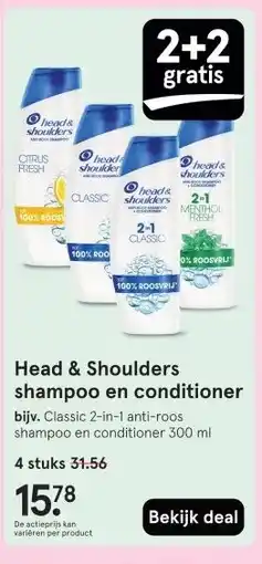 Etos Head & Shoulders shampoo en conditioner aanbieding