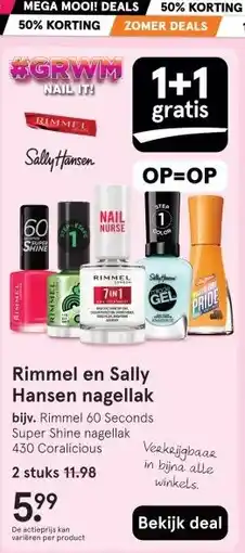 Etos Rimmel en Sally Hansen nagellak aanbieding