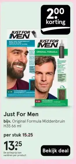 Etos Just For Men aanbieding