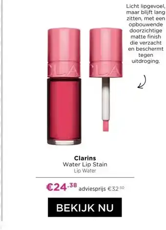 ICI Paris XL Clarins Water Lip Stain Lip Water aanbieding