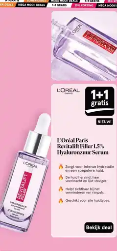 Etos L'Oréal Paris Revitalift Filler 1,5% Hyaluronzuur Serum aanbieding