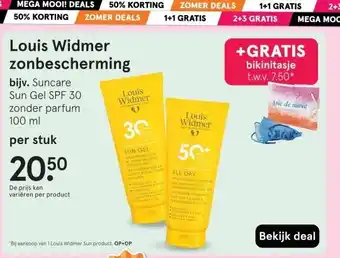 Etos Louis Widmer zonbescherming aanbieding