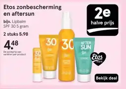 Etos Etos zonbescherming en aftersun aanbieding
