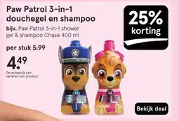 Etos Paw Patrol 3-in-1 douchegel en shampoo aanbieding