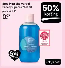 Etos Etos Men showergel Breezy Sparks 250 ml aanbieding
