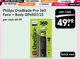 Etos Philips OneBlade Pro 360 Face + Body QP6507/23 aanbieding