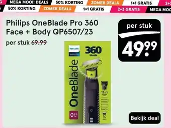 Etos Philips OneBlade Pro 360 Face + Body QP6507/23 aanbieding