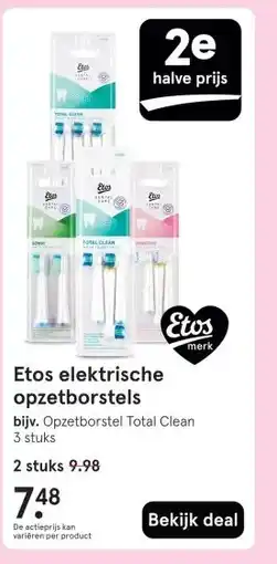 Etos Etos elektrische opzetborstels aanbieding