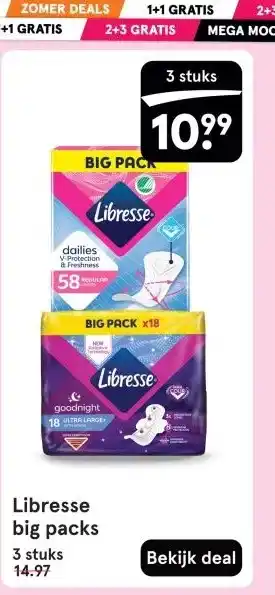 Etos Libresse big packs aanbieding