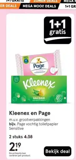 Etos Kleenex en Page aanbieding