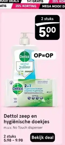 Etos Dettol zeep en hygiënische doekjes aanbieding