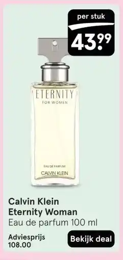 Etos Calvin Klein Eternity Woman aanbieding
