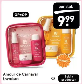 Etos Amour de Carnaval travelset aanbieding