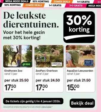 Etos De leukste dierentuinen. aanbieding