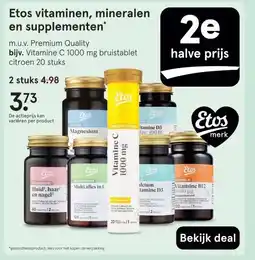 Etos Etos vitaminen, mineralen en supplementen* aanbieding