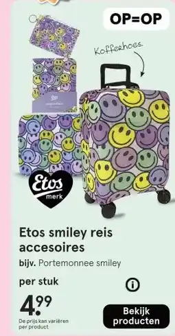 Etos Etos smiley reis accesoires aanbieding