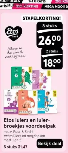 Etos Etos luiers en luier- broekjes voordeelpak aanbieding