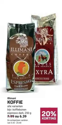 Ekoplaza Illimani KOFFIE aanbieding
