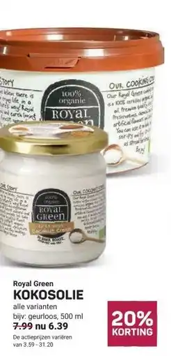 Ekoplaza Royal Green KOKOSOLIE aanbieding