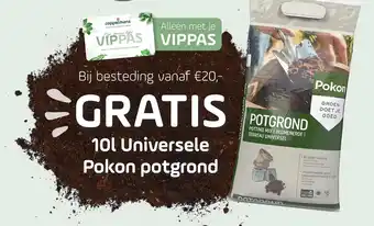 Coppelmans GRATIS 10l Universele Pokon potgrond. Bij besteding vanaf €20,- aanbieding