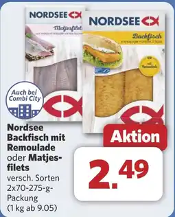 Combi Nordsee Backfisch mit Remoulade oder Matjes- filets aanbieding
