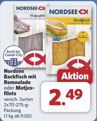 Combi Nordsee Backfisch mit Remoulade oder Matjes- filets aanbieding