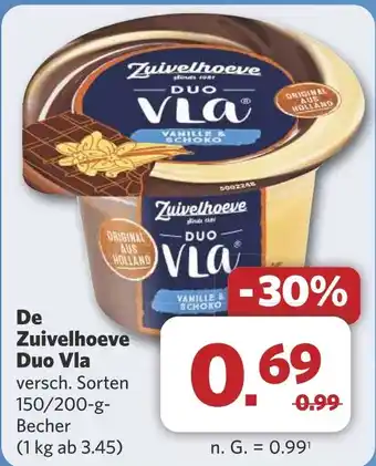 Combi De Zuivelhoeve Duo Vla aanbieding
