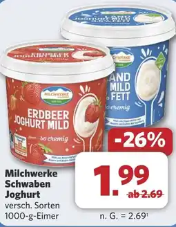 Combi Milchwerke Schwaben Joghurt aanbieding