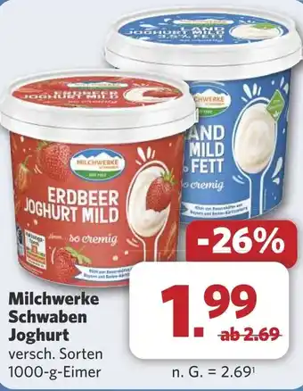 Combi Milchwerke Schwaben Joghurt aanbieding