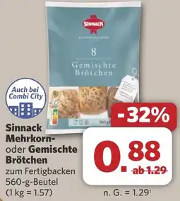 Combi Sinnack Mehrkorn- oder Gemischte Brötchen aanbieding