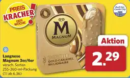 Combi Langnese Magnum 3er/4er aanbieding