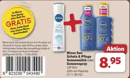 Combi Nivea Sun Schutz & Pflege Sonnenmilch oder Sonnenspray aanbieding