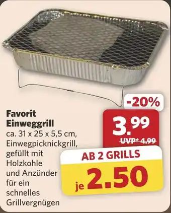 Combi Favorit Einweggrill aanbieding